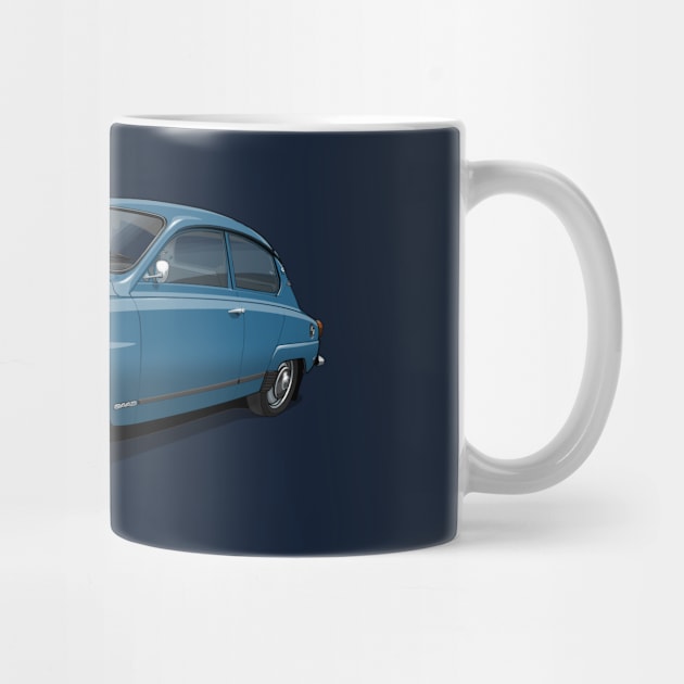 1971 Saab 96 saloon in hussar blue by candcretro